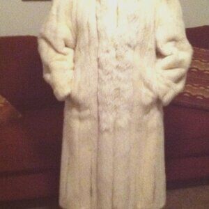 RAM FURS , Full length Black cross mink coat